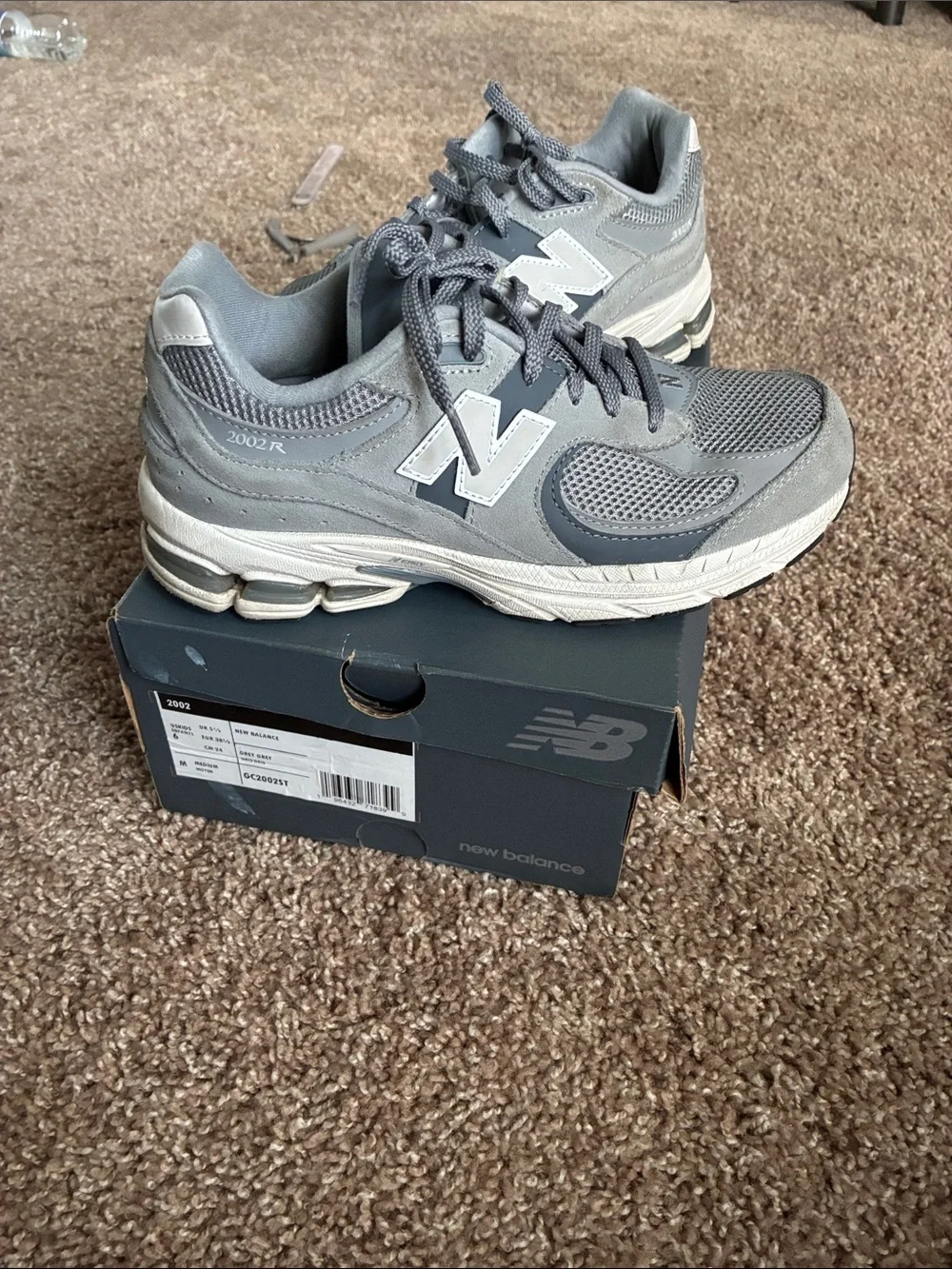 New Balance Kids Gray Mesh & Suede Sneaker
